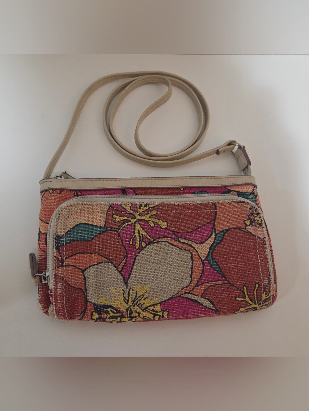 Vintage Relic Floral Tapestry Shoulder Purse Y2K Woven Fabric Handbag